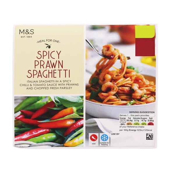 spicy prawn spaghetti